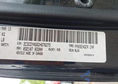 2013 Dodge Challenger Sxt Plus из США, поврежденный, VIN 2C3CDYAG6DH676275